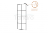 INVENA Kabina walk-in szkło - geometryczna kratka profil czarny 80 x 200 AK-32-187-S 